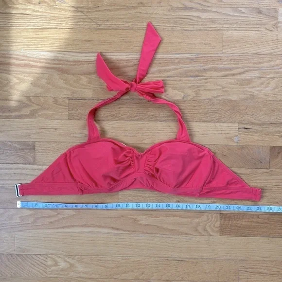 NWOT Athleta Halter Bikini Top Pink/Orange 32D/DD - Picture 7 of 8